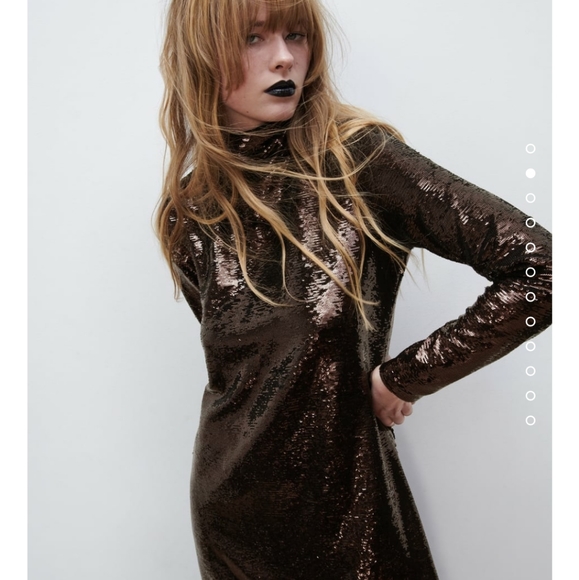 ZARA SEQUIN KNIT DRESS Bloggers favorite - Picture 8 of 13